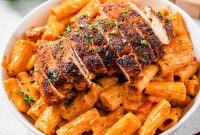 Creamy Cajun Chicken Pasta Recipe with Parmesan and Peppers