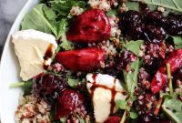 Roasted Berry, Brie & Kale Salad with Honey-Balsamic Dressing