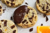 Orange Chocolate Chunk Shortbread Cookies (Gluten-Free)