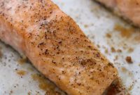 Brown Sugar Butter Baked Salmon with Garlic and Lemon
