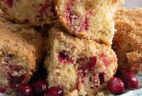 Cranberry Coffee Cake Recipe with Orange Glaze