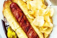 Cheesy Bacon-Wrapped Stuffed Hot Dogs