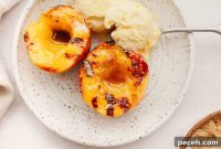 Grilled Peaches with Vanilla Ice Cream Recipe for Summer Desserts