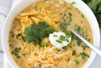 Creamy Green Chile Chicken Enchilada Soup Recipe