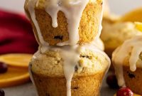 Cranberry Orange Muffins with Zesty Citrus Glaze
