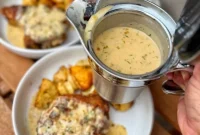 Pickle-Brined Fried Pork Chops with Creamy Dill-Dijon Gravy