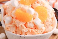 Creamy Orange Fluff Salad Recipe with Marshmallows and Pineapple