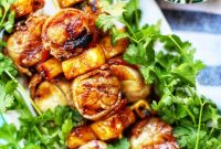 Teriyaki-Glazed Bacon-Wrapped Scallops on the Grill