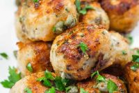 Crispy Pan-Fried Salmon Balls with Tangy Dill Sauce