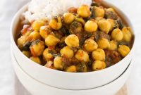 Chole Palak: Spiced Chickpeas with Spinach Curry Recipe
