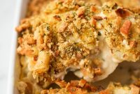 Creamy Swiss-Style Chicken Casserole with Mushrooms and Cheese