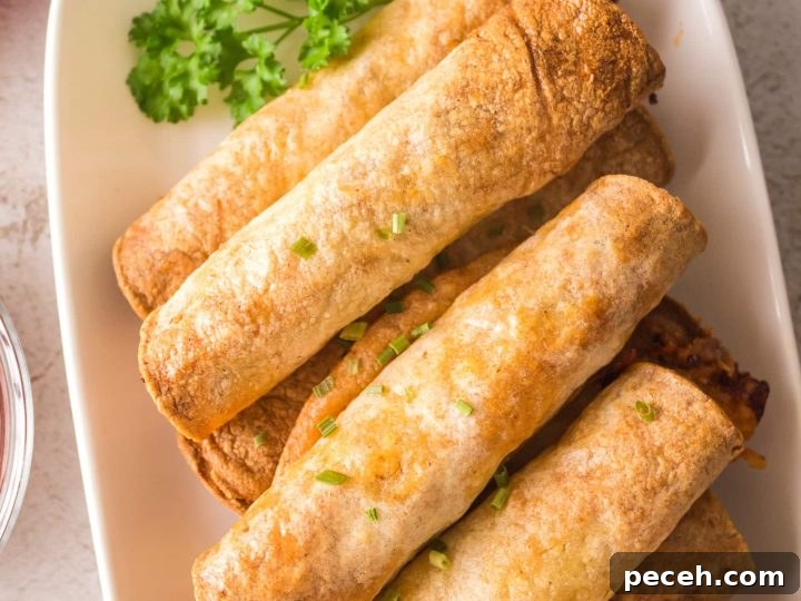 Image for Air Fryer Beef and Bean Taquitos