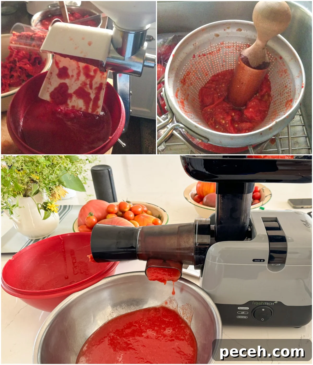 Canned Pizza Sauce Recipe Using Fresh or Frozen Tomatoes 5 three ways to strain and puree tomatoes