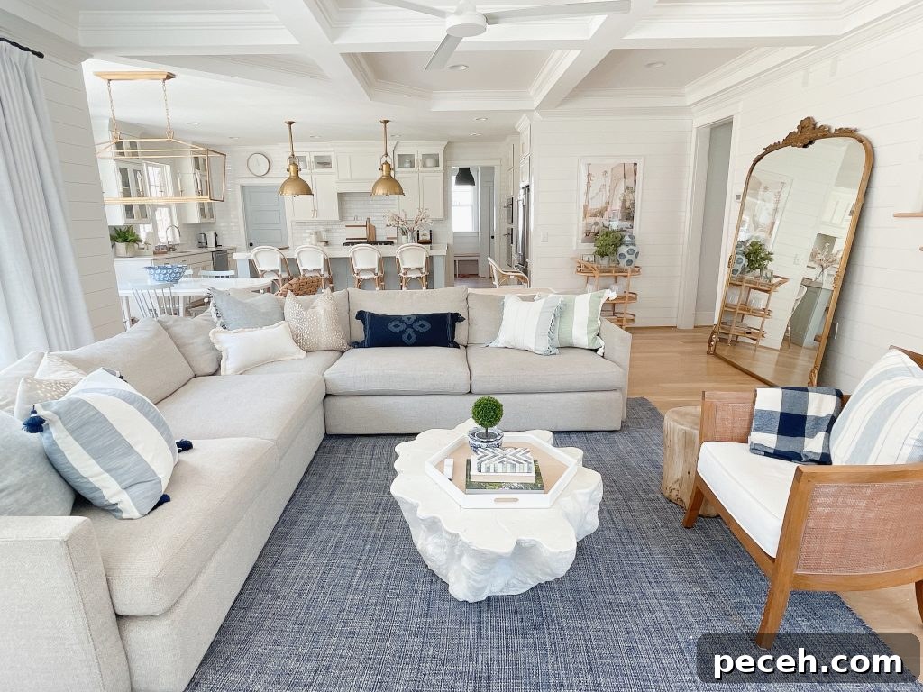 an open concept living room