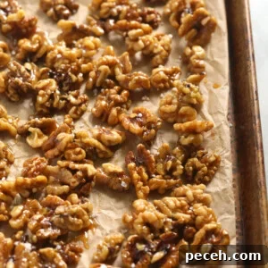 Candied Walnuts Recipe: Crunchy Sweet Coated Nuts in 20 Minutes 9 Candied walnuts for a Thanksgiving salad.