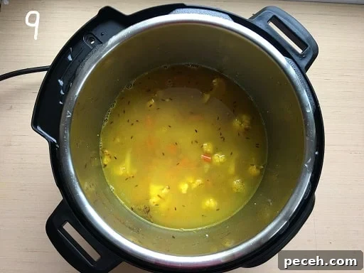 Daliya recipe for weight loss ready to be pressure cooked