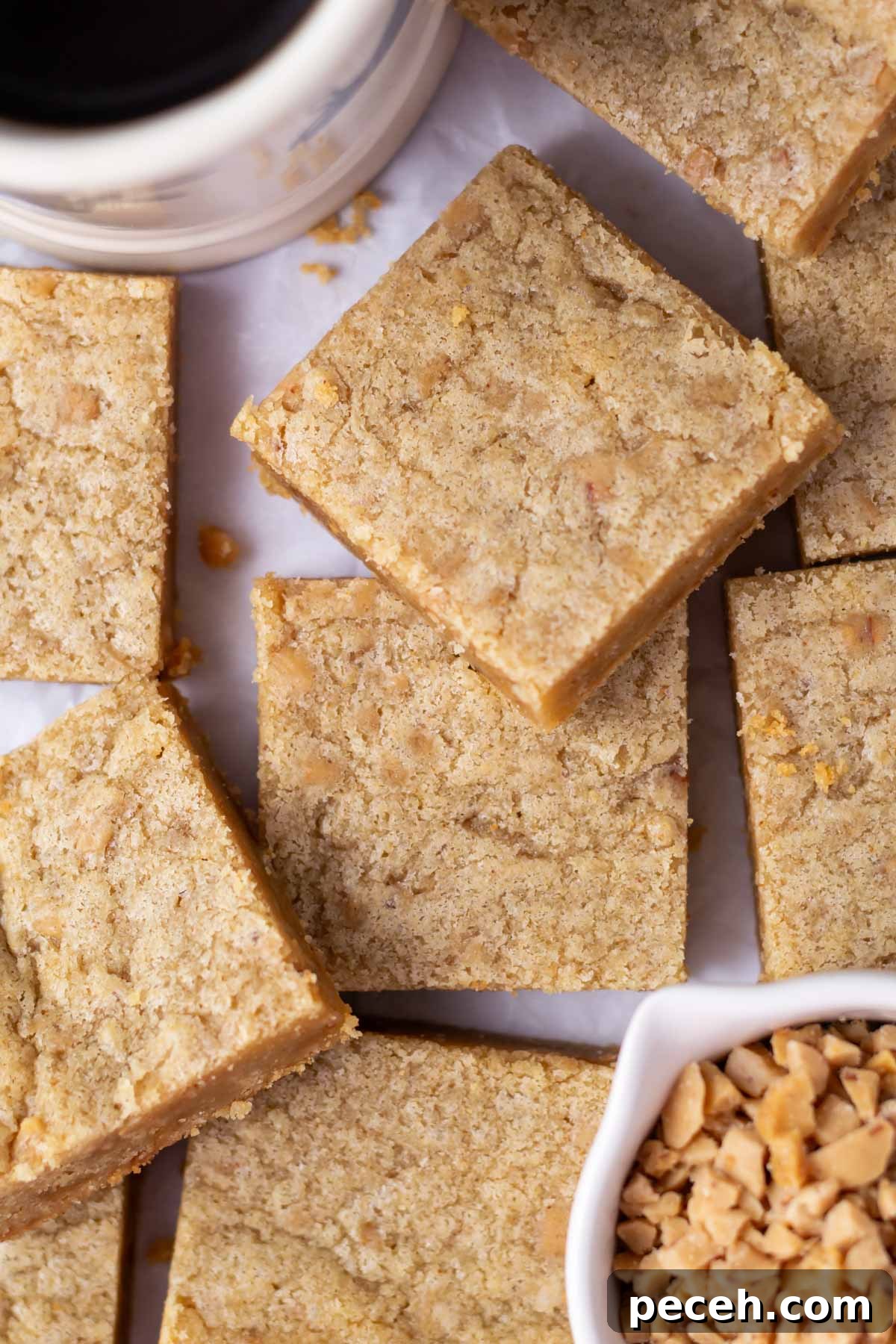 Chewy Browned-Butter Blondies with Crisp Edges 14 browned butter blondies with coffee and toffee chips