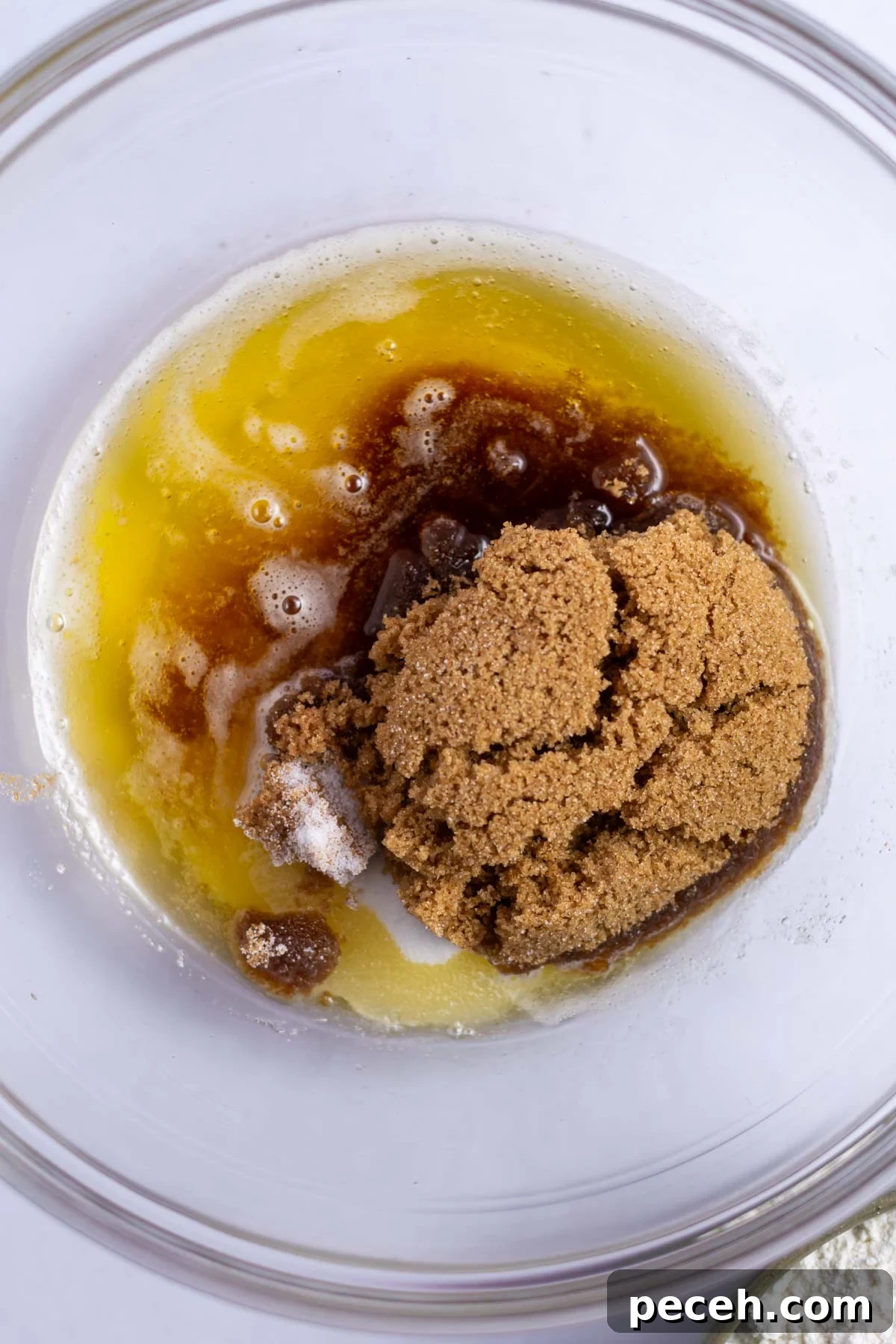 Chewy Browned-Butter Blondies with Crisp Edges 10 butter and sugars in a mixing bowl