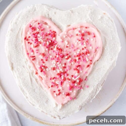 Heart Cake on cake plate featured image