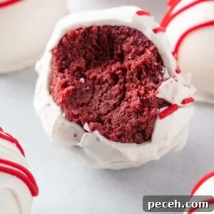 red velvet cake with bite taken out