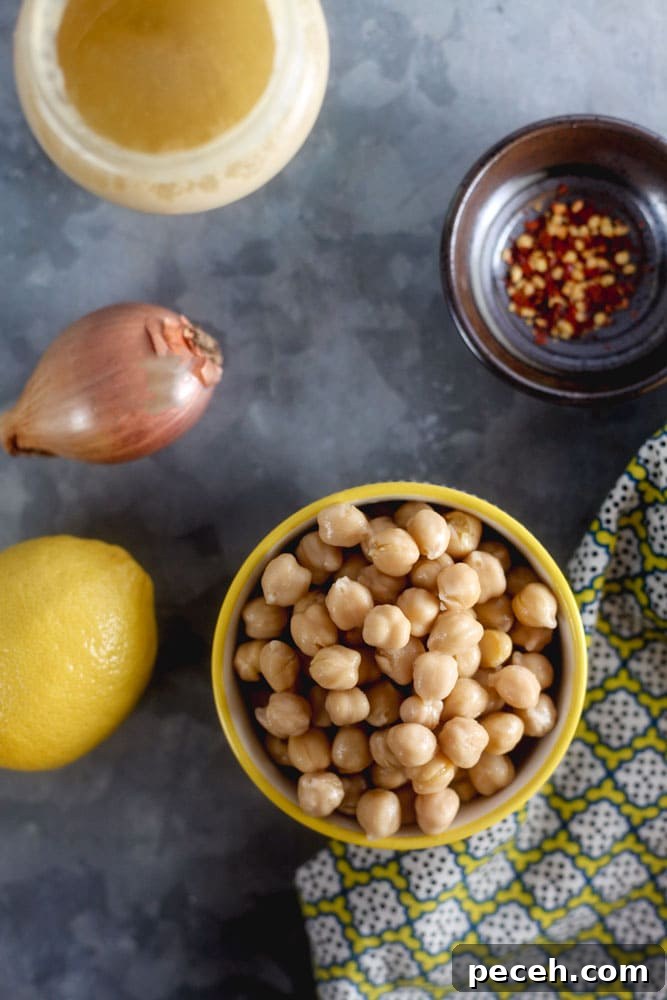 Tahini Chickpea Salad Ingredients