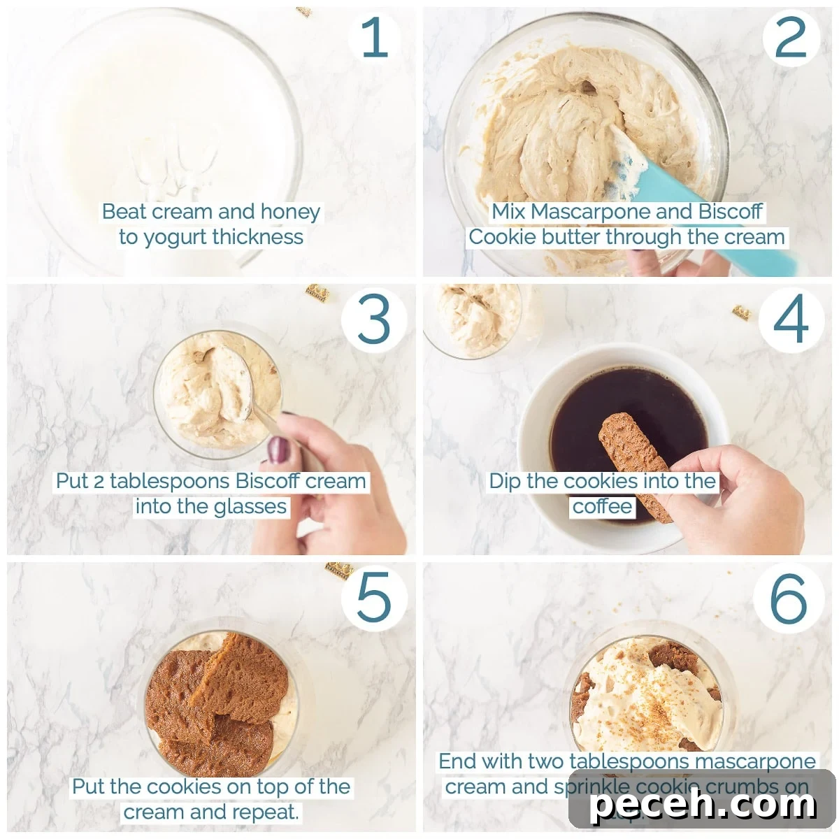 Speculoos Tiramisu Recipe with Biscoff Spread 3 6 photos preparing SpeculoosTiramisu with Biscoff Cookie Butter