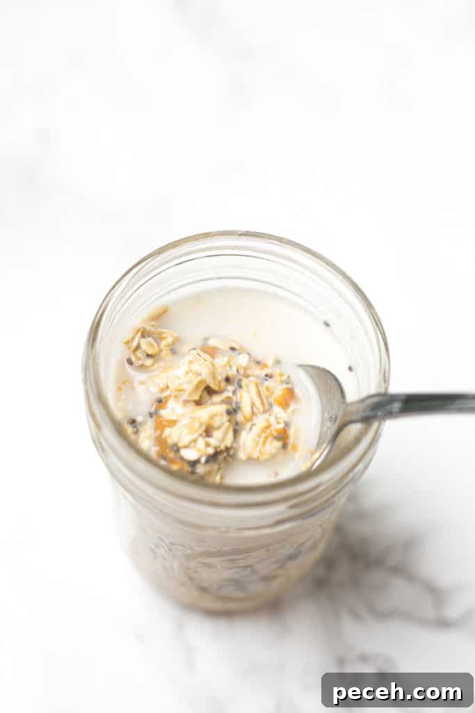 peanut butter overnight oats