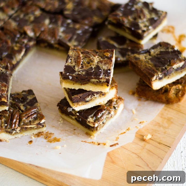 Bourbon-Chocolate Pecan Pie Bars | Sarcastic Cooking