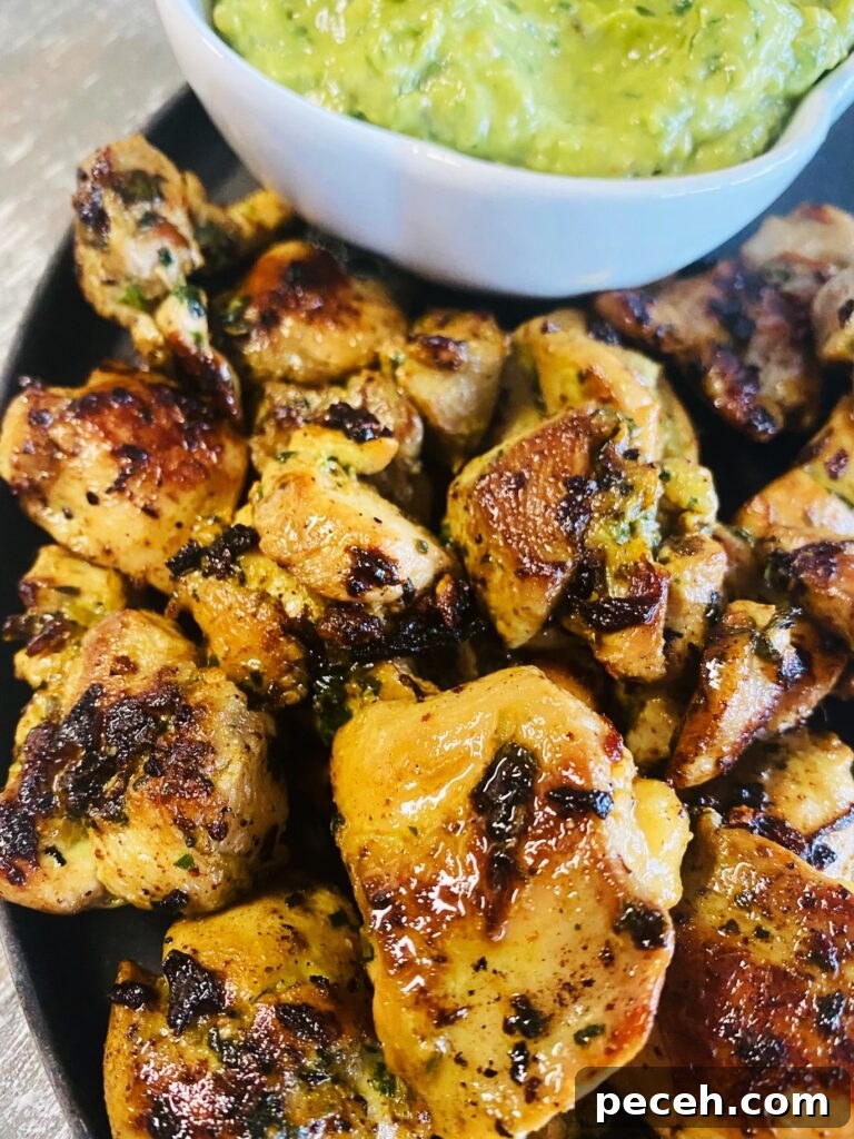 Blackstone Chicken with Avocado Chimichurri