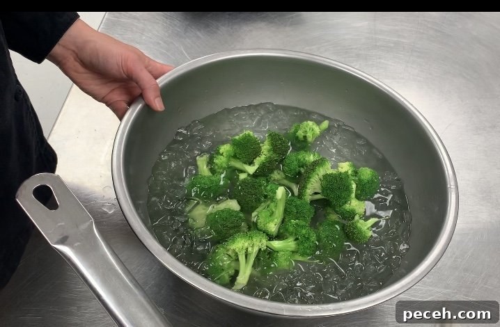 Blanching Vegetables for School Meal Programs: Safety & Tips 3 Chill quickly in ice bath to stop cooking process