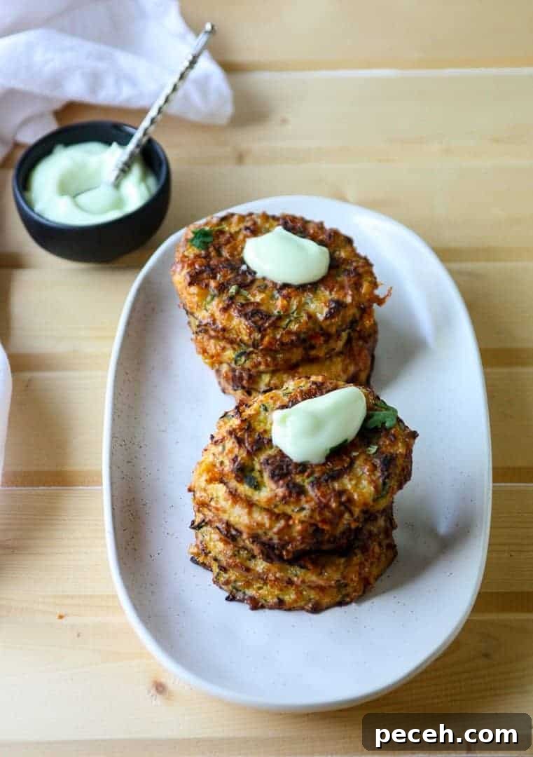 Gluten-Free Baked Zucchini Fritters Recipe 7 A plate of food on a table, with Fritter and Bread