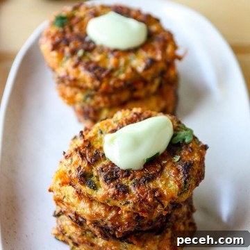 Gluten-Free Baked Zucchini Fritters Recipe 9 Fritters