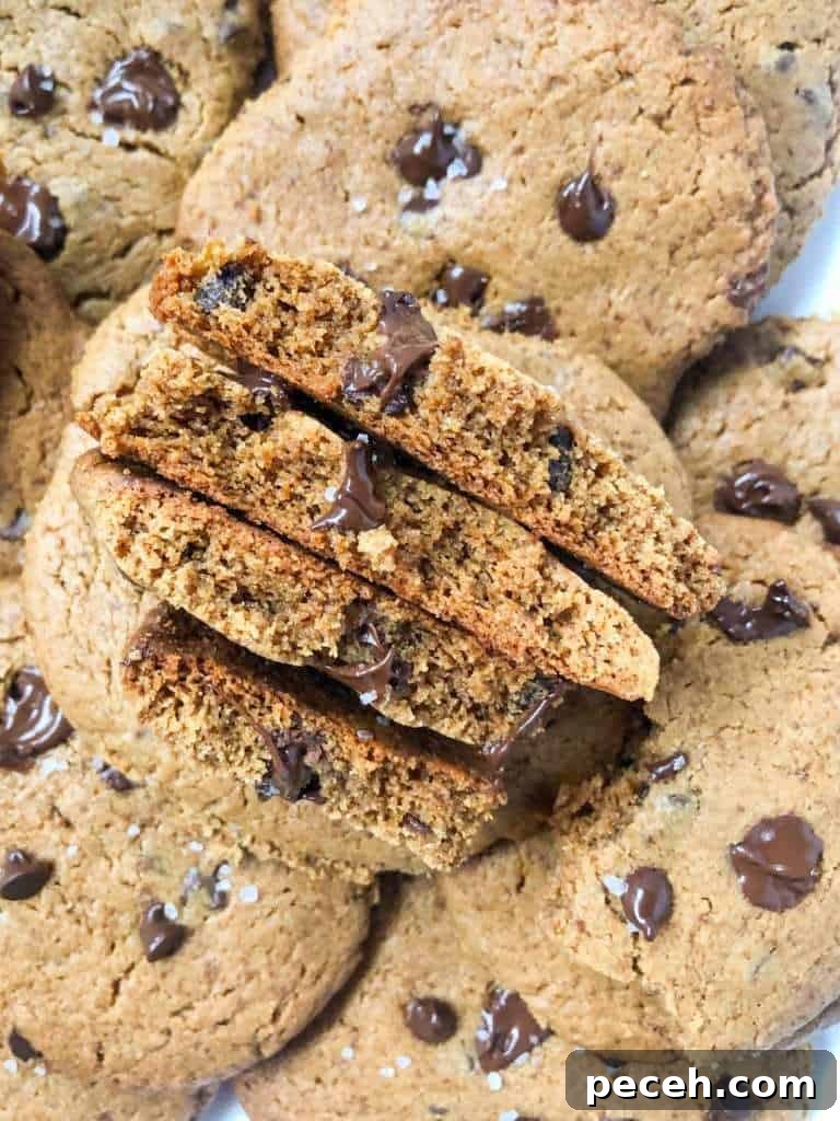 Peanut Butter Chocolate Chip Cookies with Whole-Grain Twist 2 peanut butter chocolate chip cookies