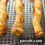 Puff pastry cheddar straws