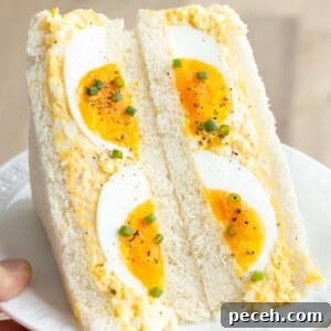 Japanese egg sandwich or tamago sando.
