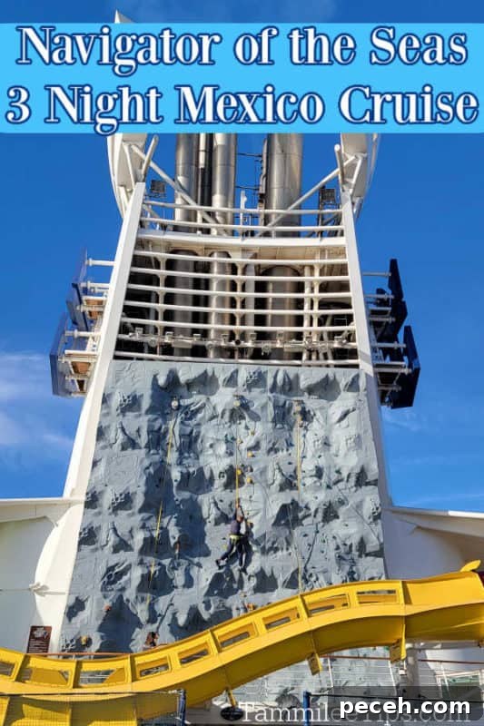 3-Night Royal Caribbean Navigator of the Seas Cruise to Ensenada 2 Navigator of the Seas 3 Night Mexico Cruise over a rock climbing wall and roller coaster track