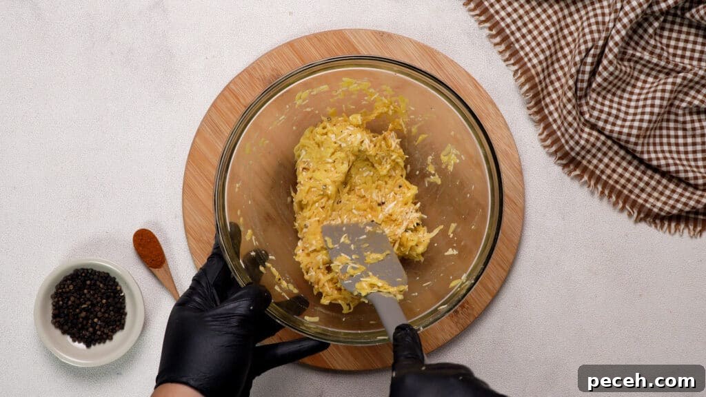 Mix ingredients in the bowl