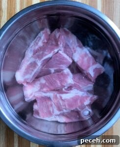 Dwaeji Galbi Pork Ribs Recipe: Ham Ji Park Copycat Version 4 Ribs soaking