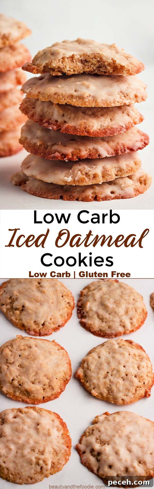 Low Carb Iced Oatmeal Cookies