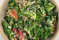 Kale and Lentil Salad with Feta, Pepitas & Lemon Vinaigrette
