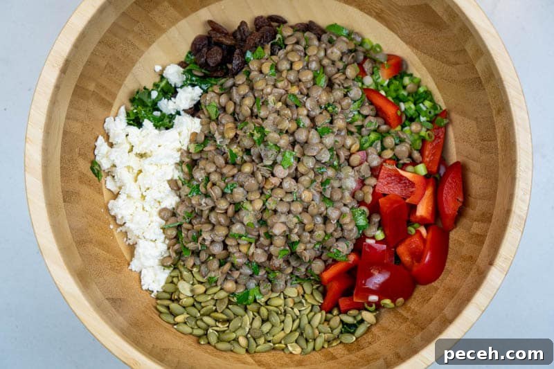 Adding the ingredients to a bowl