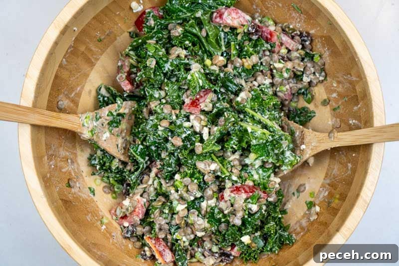 Tossing the salad together
