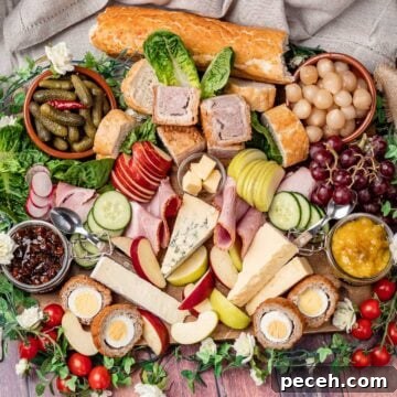 Cheese ploughman's platter