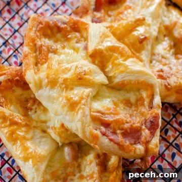 Flawless cheese and bacon turnovers