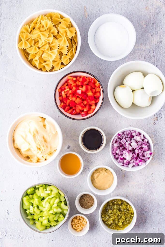 ingredients in amish pasta salad