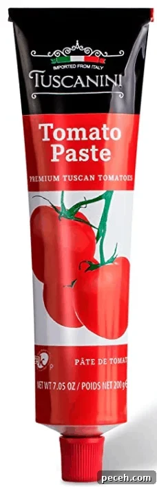 14 Tomato Paste Substitutes and Exact Ratios for Cooking 8 7.05 ounce tube of tomato paste. Tuscanini brand.