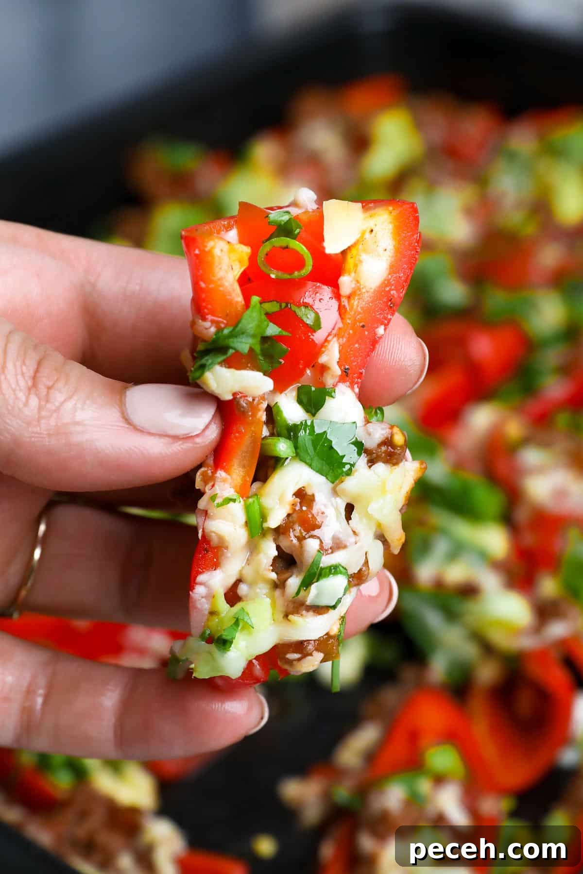21 High-Protein, Low-Carb Summer Snacks for Hot Days 9 mini pepper nachos