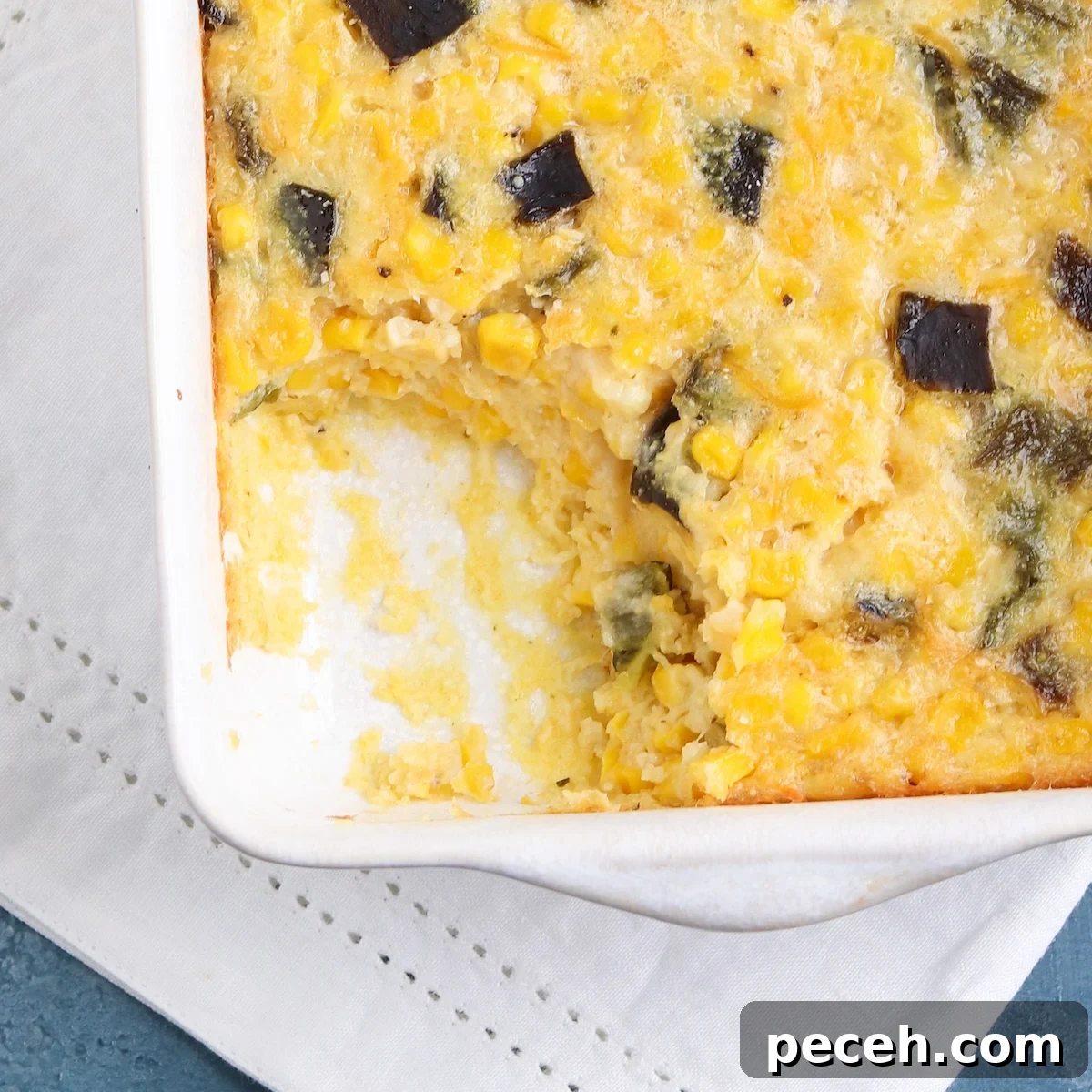 serving of Poblano Corn Casserole
