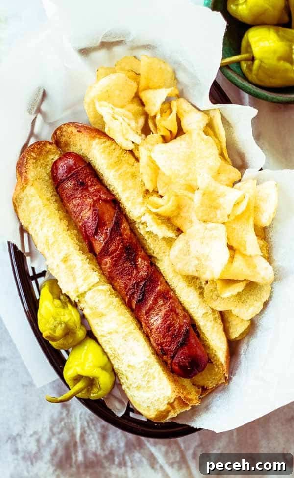Stuffed Bacon Wrapped Hot Dogs
