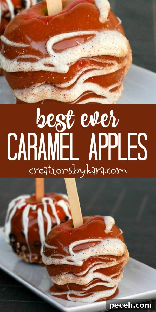 best ever caramel apples recipe collage